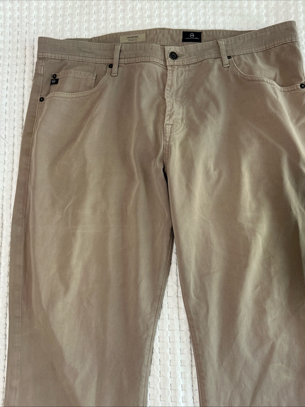 AG Adriano Goldschmied the Protege Men's Straight Leg Pants Khaki Size 38x34